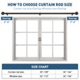thumbnail image 5 of Bronze Curtain Rods for Windows 48 to 144 inches, Adjustable Length Curtain Rod with Metal Finials, 1 inch Diameter Heavy Duty Drapery Rod for Modern Decor Bedroom Kitchen Living Room, 5 of 7
