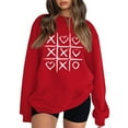 thumbnail image 4 of Valentines Shirts for Women Cute Love Heart Graphic Sweatshirt Long Sleeve Valentines Sweater Women XL, 4 of 5