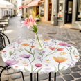 thumbnail image 6 of Spring Tulip Flower Round Tablecloth for 55-60 Inch Tables,Fitted Table Cover with Elastic Edge,Watercolor Spring Garden Fruit Leaf Waterproof Outdoor Table Cloth Protector for Patio Garden Dinner, 6 of 9