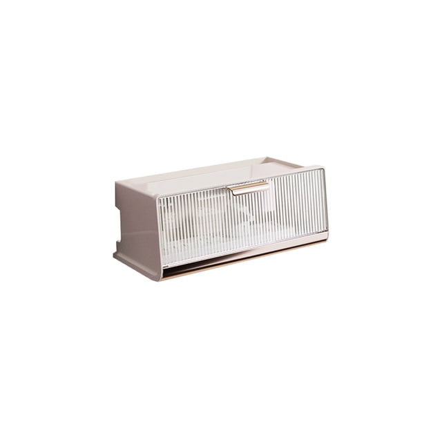 WiFi Router Storage Box with Transparent Lid, Cable Organizer for Desks/Walls, Medium-Size Plastic Case