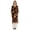 Brown, variant on Indian Rayon Kurta For Women Printed A-Line Kurti Lace Designer Ethnic Wear Shirt