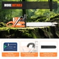 thumbnail image 6 of TFCFL 24" 65/72cc Gasoline Chainsaw Tree Cutting Wood Pruning Gas Sawing Crankcase Chain Saw, 6 of 32