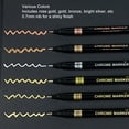 thumbnail image 4 of Mirror Marker, Multipurpose 0.7mm Tip Long Lasting Metallic Paint Pen Set Fade   For Poster For Glass, 4 of 8