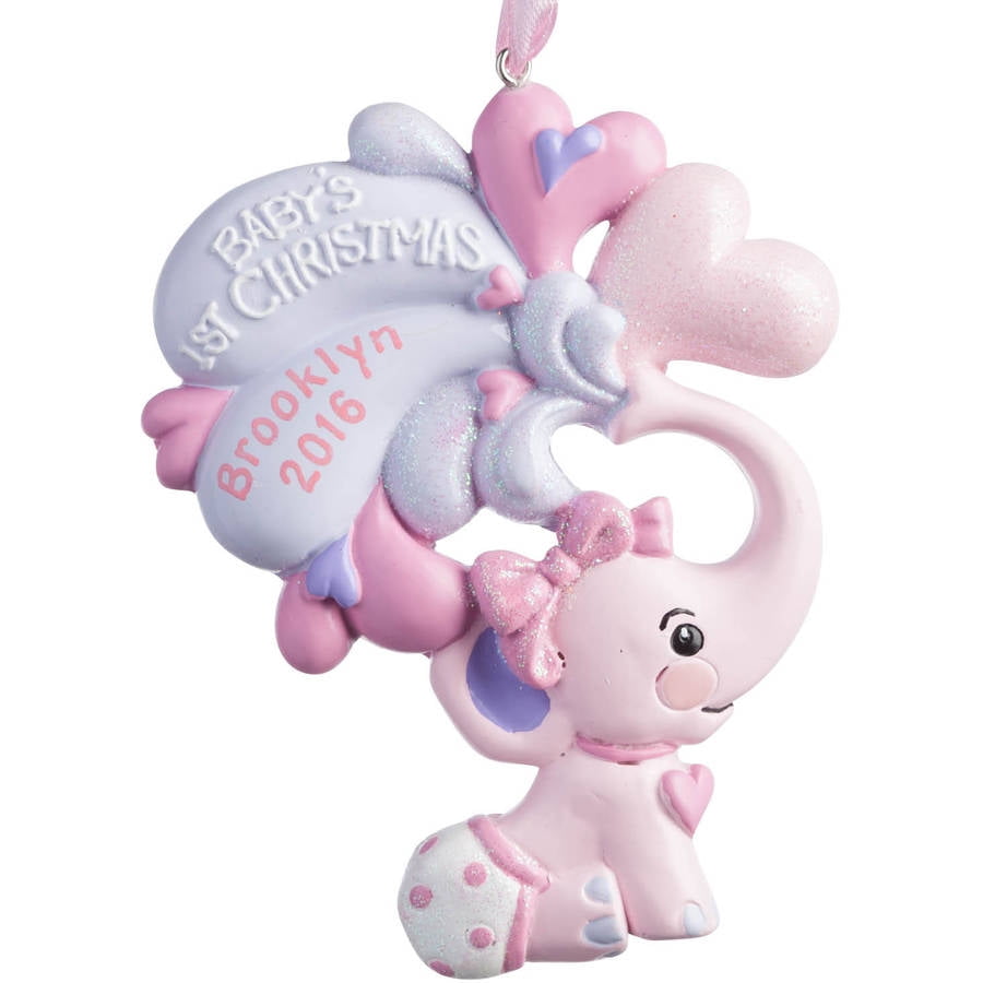 baby elephant christmas ornament