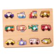 thumbnail image 4 of Lipstore Learning Puzzle, Wooden Puzzle, Shape Matching Board, Cartoon Puzzle, Peg Puzzle Traffic, 4 of 8