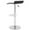 Black, variant on Safavieh Chaunda 22.4"-30.9" Chrome Steel Bar Stool in White