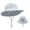 Grey, variant on WOYY Baby UPF 50+ Sun Hat Wide Brim Cotton Breathable Bucket Hats Adjustable Fisherman Hat