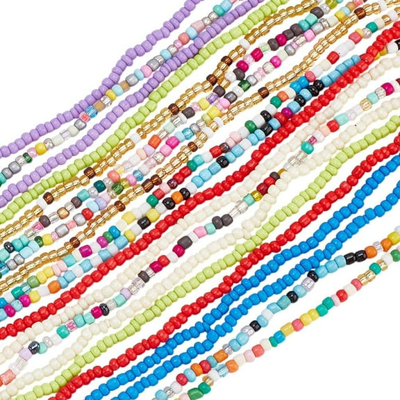 1Set Colorful Handmade Seed Waist Belly Chain 30.7-31.5 inch Multilayer Body Chain African Waist Beads Summer Jewelry Waist Chain Plastic Seed Belly Chain for Women Beads: 2.5~3.5x1~4mm Colorful