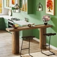 thumbnail image 3 of Rustic Farmhouse Long Console Table for Living Room & Bar - 63" Narrow Sofa Table, Durable MDF Wood Grain, Easy Assembly Accent Furniture, 3 of 6