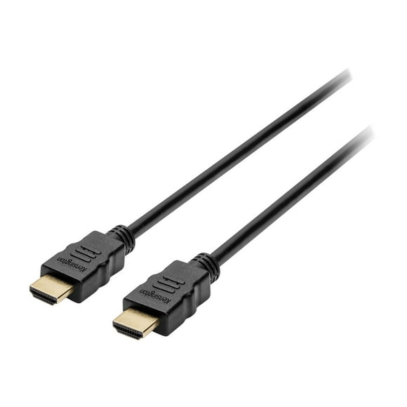 Kensington High Speed HDMI Cable with Ethernet, 6ft - High Speed - HDMI cable with Ethernet - HDMI male to HDMI male - 6 ft - black - 4K support