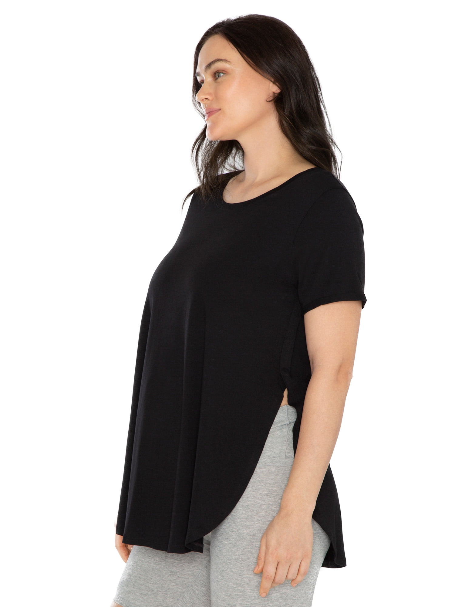 Kindly Yours Women's Maternity Cotton Modal Short Sleeve Nursing T-Shirt, Sizes S to XXXL