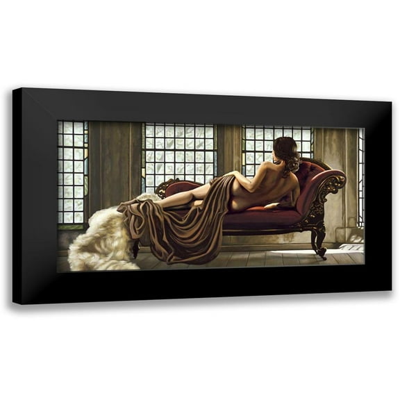 Page, Thomas 14x9 Black Modern Framed Museum Art Print Titled - Golden Woman
