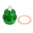 thumbnail image 7 of Unique Bargains 2 Set M20x1.5 Oil Drain Plug Magnetic Aluminum Alloy with 2 Washer for Car Motorcycle Green, 7 of 7