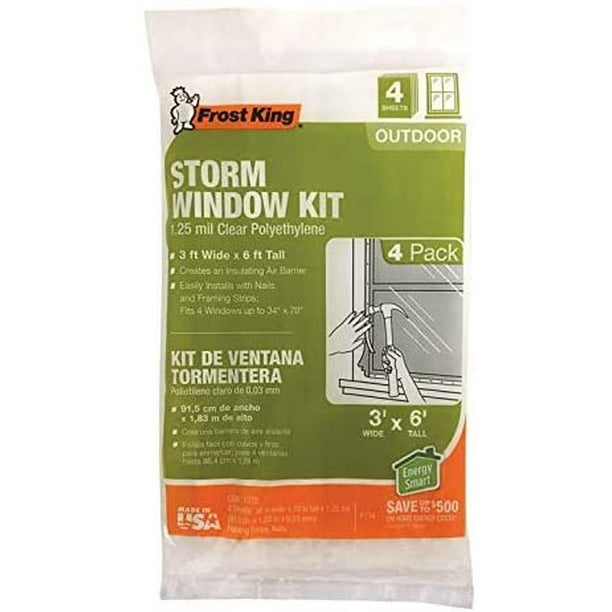 Frost King Clear Outdoor Storm Window Kit 36 in. W x 72 in. L
