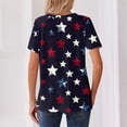 thumbnail image 5 of USA 250th Celebration Printing Patterns Women's T-Shirts Casual Loose Short Sleeve V Neck Tops Party Outdoor Tee Shirts, 5 of 5