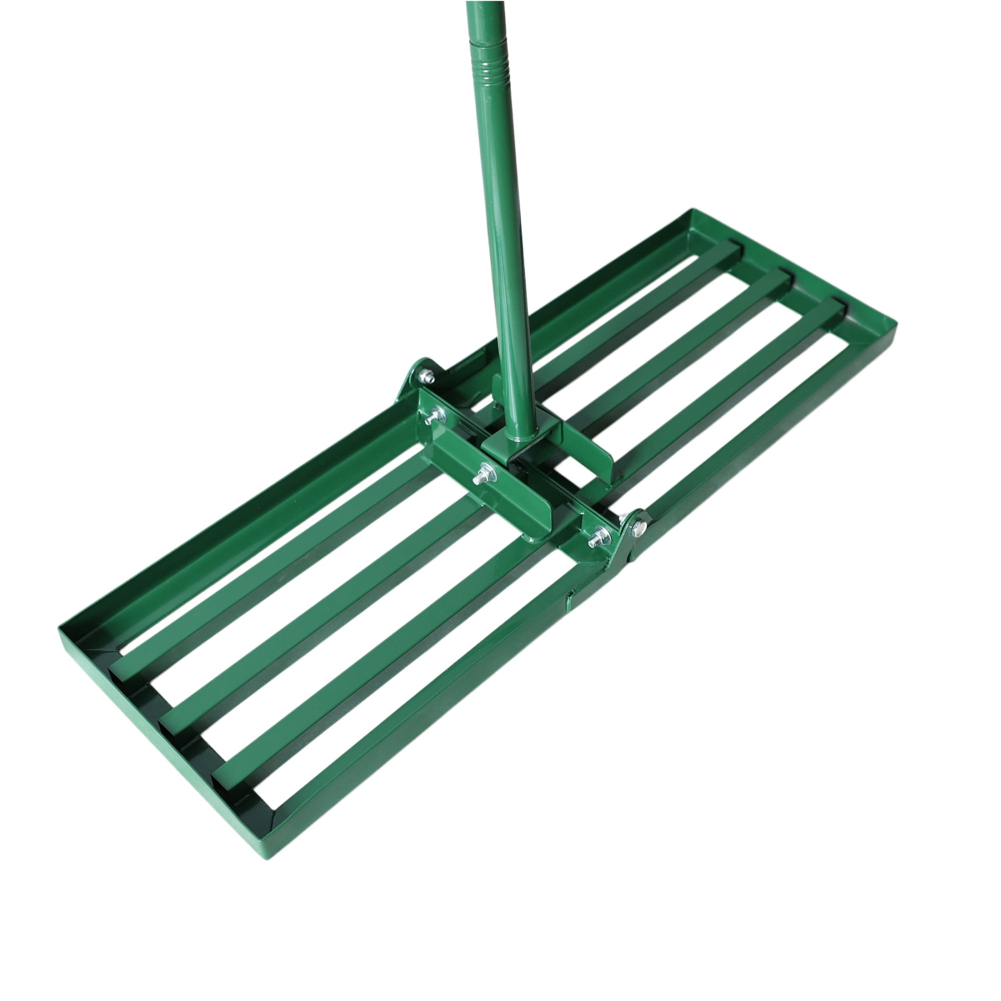 29.3" Metal Lawn Leveling Rake, 79.5" Extended Handle Garden Backyard Golf Course Leveler, Rust-Proof Metal Ground Levelling Tool for Yard, Farm & Golf Green