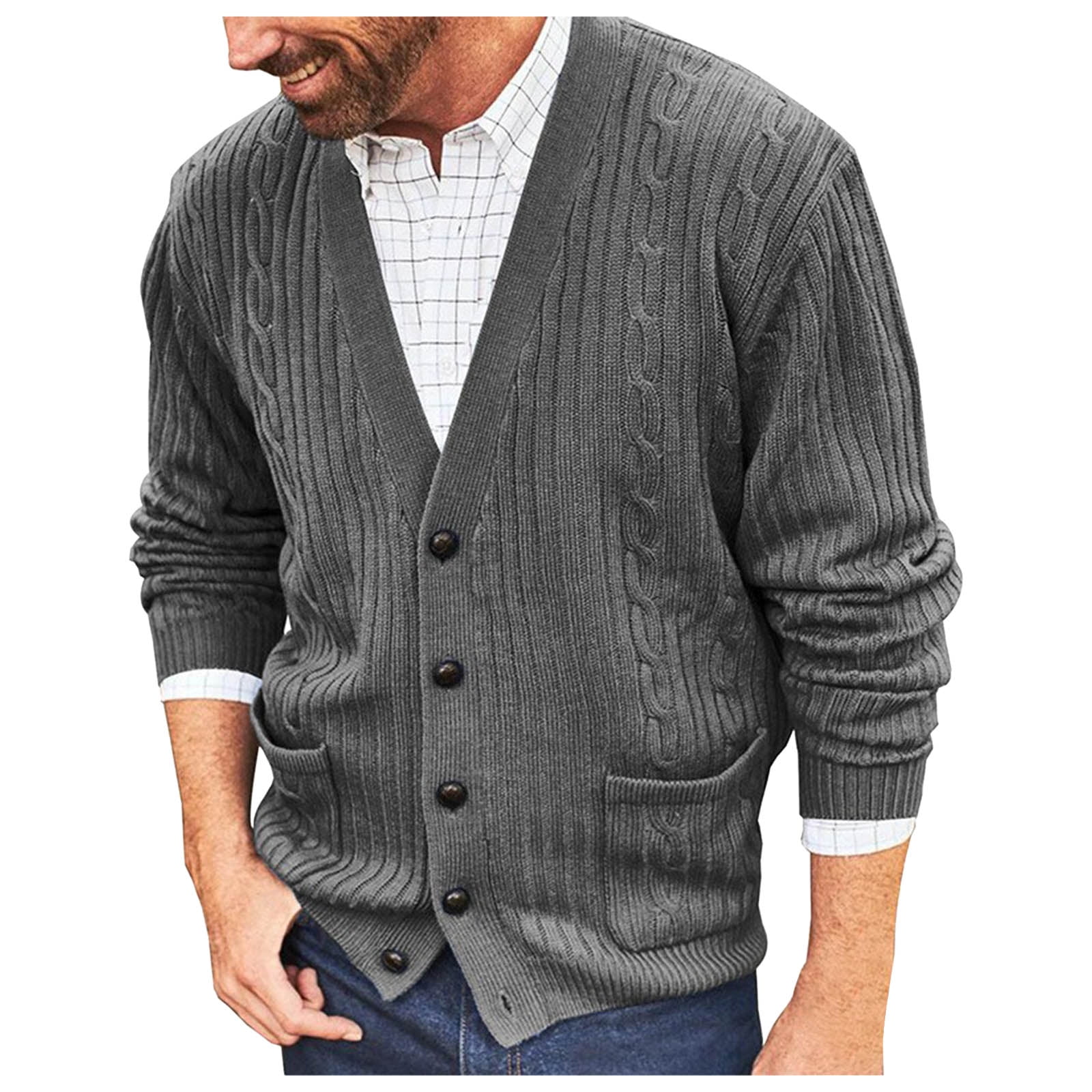 ketyyhchn99 Cardigan For Men Men's Lightweight Cardigan Sweater Casual