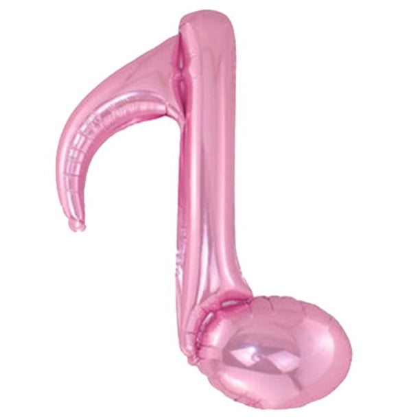Globo de aluminio con forma de nota musical, globos de Mylar de ocho notas para decoración de fiestas (rosa)