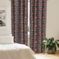 thumbnail image 2 of Ambesonne Autumn Window Curtains, Maple Leaves Drawing Art, Each 28" W x 63" L, Vermilion Dark Taupe, 2 of 4
