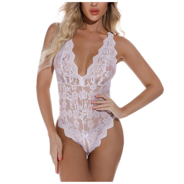 Ropa interior sexy Sexy Temptation Lace Tease Pijama con espalda abierta Traje Ropa para el hogar Fridja nalpqowj11742