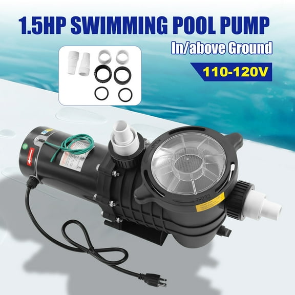 1.5HP High Flow 6000GPH Swimming Spa Pool Pump Strainer Above in Ground 110/120V