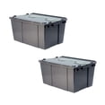 thumbnail image 1 of Contenedores con Tapa BoxArch30 2 Pzas 30kg 60x40x32cm Apilable Bisagras Polietileno Color Gris., 1 of 1