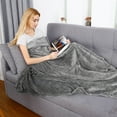 thumbnail image 7 of Fleece Blanket Throw Blanket, Twin Size Gray Bed Blanket, Lattice Textured Soft Fuzzy Throw, Warm Cozy Microfiber Blanket, 60 "x 80", 7 of 7