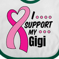 thumbnail image 4 of Inktastic Breast Cancer Awareness I Support My Gigi with Pink Ribbon Boys or Girls Baby Bib, 4 of 4