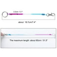 thumbnail image 2 of Tri Colors Plastic Spiral  Coiled Lanyard Lobster Clasp Clip Key Ring Chain, 2 of 7