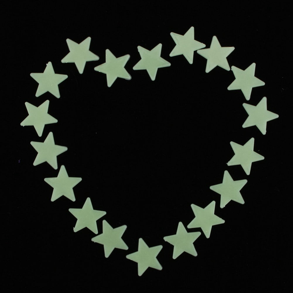 27 étoiles Phosphorescentes Autocollantes Pour Plafond - Tailles 4,6,13 Cm, Brillent Dans Le Noir, Amovibles - 10