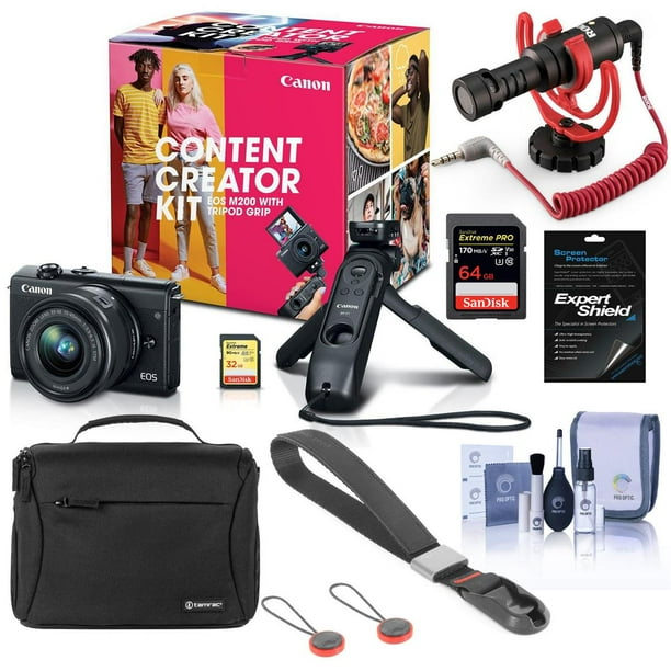Canon EOS M200 Content Creator Kit with Tripod Grip & EFM 1545mm f/3.