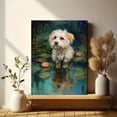 thumbnail image 6 of Cute Dog Water Lily Impressionist Canvas Print, Pet Wall Art for Living Room Bedroom Office Coffee Shop Cafe Decor, 6 of 8