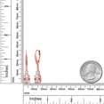 thumbnail image 2 of Gem Stone King 18K Rose Gold Plated Silver Peach Nano Morganite and White Lab Grown Diamond Dangle Earrings for Women (4.57 Cttw, Oval 9X7MM), 2 of 3