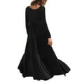 thumbnail image 3 of Liacowi Women Loose Long Dress Long Sleeve Swing Dress Spring Autumn Beach Dress, 3 of 5