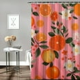 thumbnail image 2 of PRATYUS Peach Shower Curtains for Bathroom Decor - Pink Bathroom Shower Curtain Fabric Orange Bathroom Decor Curtains with Hooks - Colorful Shower Curtain Waterproof Curtains Floral 36x72, 2 of 7