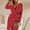 Red, variant on Munlar Party Dresses for Women,Womens Wedding Guest Bridesmaid Dresses,Women Sexy V-neck Solid Slimming Long Sleeve Buttocks Slit Party Dress