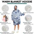 thumbnail image 5 of Blue Cute Hedgehog Wearable Oversized Blanket,Wearable Blanket Hoodie for Adults,Cozy Hooded Blankets with Super Pockets,Super Warm Fuzzy Pullover for Women & Men, 5 of 6