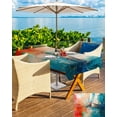 thumbnail image 5 of Fsddascl Abstract Ombre Outdoor Tablecloth - 54x80 Inch Rectangle Dining Table Cover, Vintage Chic Gradient Ship Oil Painting Waterproof Outdoor Table Cloth with Umbrella Hole & Zipper for Patio, 5 of 7