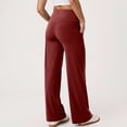 thumbnail image 4 of Women's Pants Plus Size Pull on Pants Stretchy Wide Leg Yoga Pants Flare Pants for Workout Running Athletic Activewear, 4 of 6