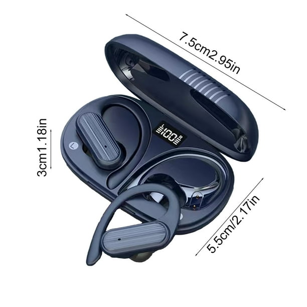 Herunwer Secure-Fit Wireless Sports Earphones with Ear Hook, Low Latency and Noise Cancellation