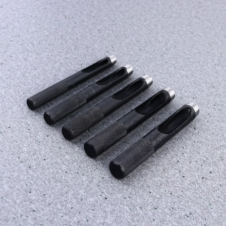 MLINS  5 PCS Leather Hole Punch Fabric Puncher Maker Belt Belts Black
