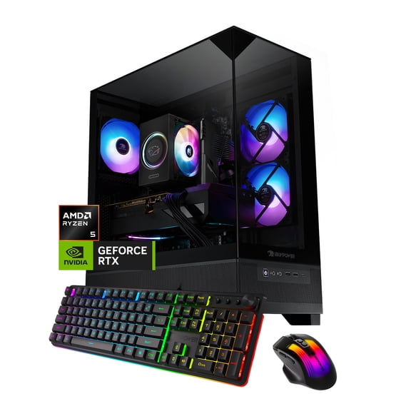iBUYPOWER Element SE Gaming PC Desktop Computer AMD Ryzen 5 5500 CPU, NVIDIA GeForce RTX 3050 6GB GPU, 16GB DDR4 RAM, 1TB NVMe SSD, Windows 11 Home, Gamer Keyboard and Mouse - ESA5N3502