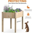 thumbnail image 3 of LIFERECORD Wooden Raised Garden Bed with Legs, 48"L X 24"W X 30"H, Elevated Reinforced Large Planter Box for Vegetable Flower Herb Outdoors, Wood, 3 of 10