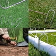 thumbnail image 2 of 6pcs Convenient Ground Nails Easy to Fixed Galvanized Trampoline Pile Tent Ground Nails Ground Anchor U-Shaped Pegs 12PCS, 2 of 8