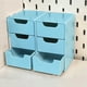 thumbnail image 5 of Organizador de Cajones Apilables de Plástico | Azul | Cajón Deslizante | Ideal para Dormitorio, Cocina, Debajo Del Fregadero, Despensa, Baño, Oficina | 13 X 9 X 8 Cm | 1 Unidad, 5 of 6