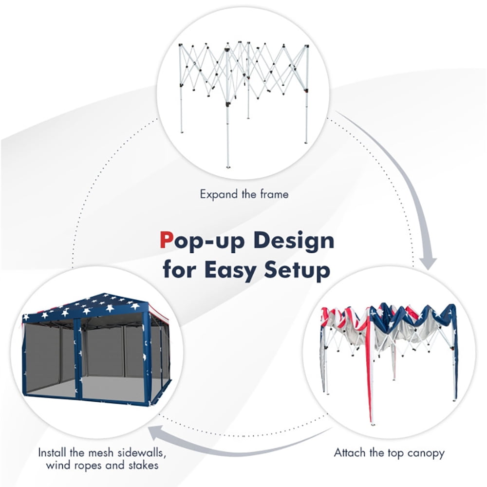 Aimee Lii 10 x 10 Feet Pop-up Canopy Tent Gazebo Canopy for Outdoor, Gazebo Tent for Party Wedding BBQ Events Aimee Lii 10 x 10 Feet Pop-up Canopy Tent Gazebo Canopy for Outdoor, Gazebo Tent for Party Wedding BBQ Events