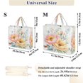 thumbnail image 3 of Corduroy Tote Bag for Women Shoulder Handbags Fashion Ladies Purses Satchel Messenger Bags Watercolor Peonies M, 3 of 8