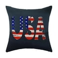 thumbnail image 5 of 4th of July Decorative Pillowcases Independence Day Pillowcases Set of 4 American Flag Patriotic Pillowcases Decorative, 18x18, 5 of 6