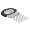 thumbnail image 1 of Soporte Para Rebanar Cebolla, Ergonómico De Acero Inoxidable, Multiusos, Multifuncional, Herramienta Auxiliar Para Rebanar, Seguro Para Frutas, 1 of 7