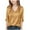 Gold, variant on Girls 3/4 Sleeve Silk Satin Tops V Neck Dressy Blouses Spring Summer Loose Shirts Party Casual Outfits
